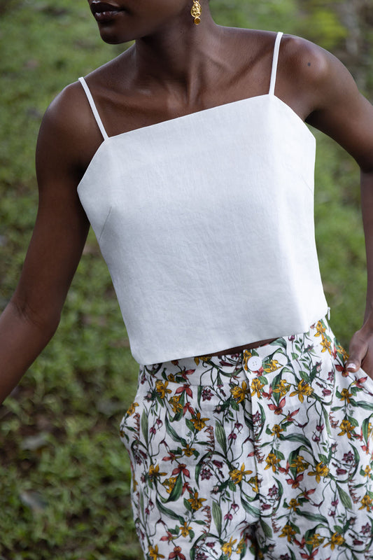 White Strappy Top