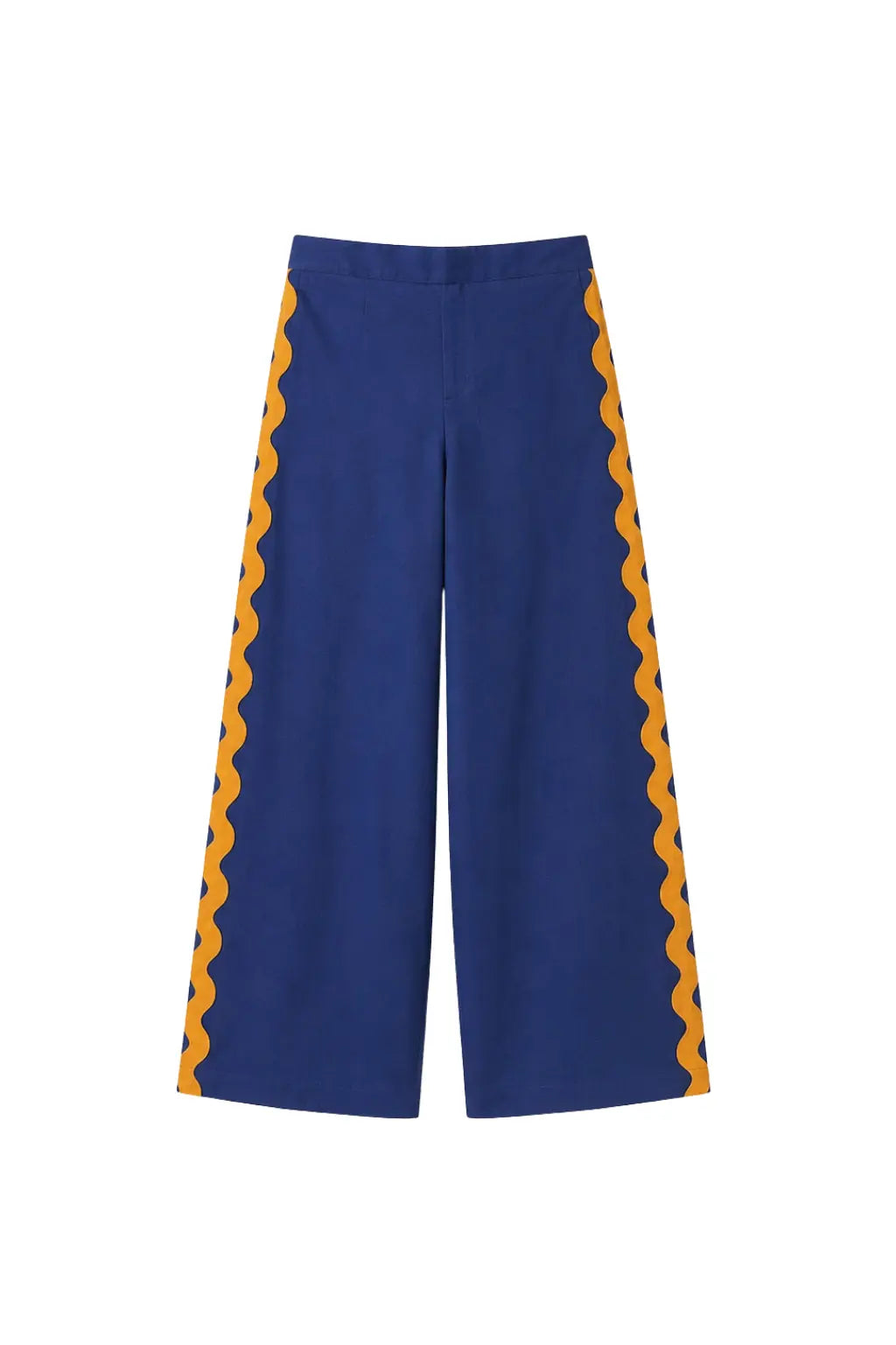 COBALT & MUSTARD TRIM PANT