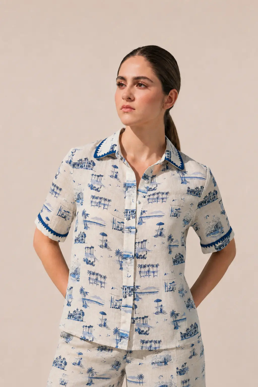 COASTAL TOILE RAMIE SHIRT