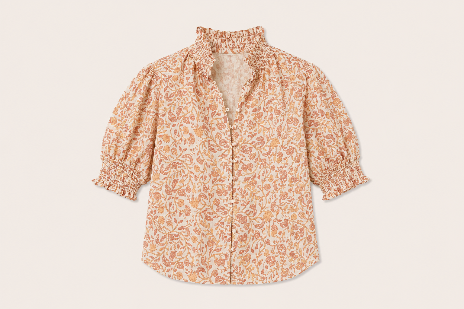 FLOWER RAMIE BLOUSE